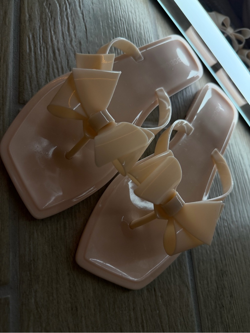 Pink BCBGeneration Bow Jelly Slide Sandals - Picture 5 of 5